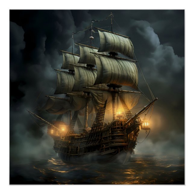 Poster Pirate Ship Art Series - Première édition #18 (Devant)