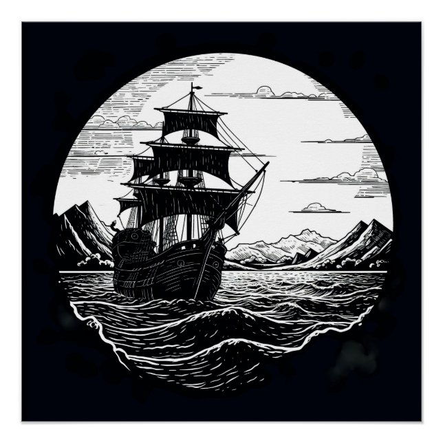Poster Pirate Ship Art Series - Première édition #32 (Devant)