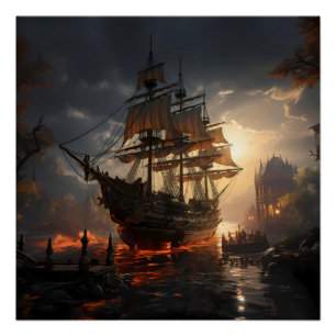 Poster Pirate Ship Art Series - Première édition #37