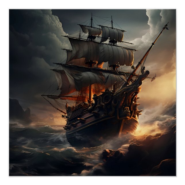 Poster Pirate Ship Art Series - Première édition #38 (Devant)