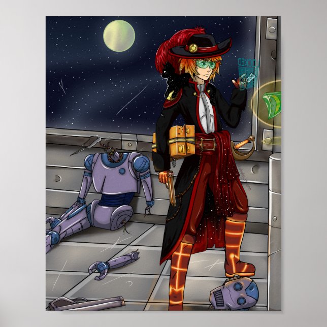 Poster Pirate spatiale (Devant)