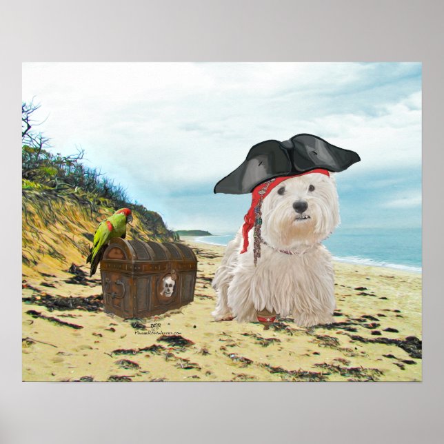 Poster Pirate Westie (Devant)