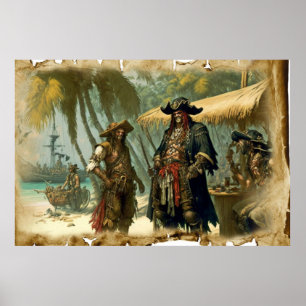 Poster Pirates dans l'île au trésor