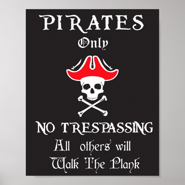 Poster Pirates seulement AUCUNE intrusion (Devant)