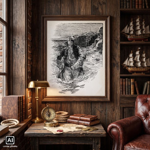 Poster Pirates Vintage, Sir Henry Morgan dans l'Océan