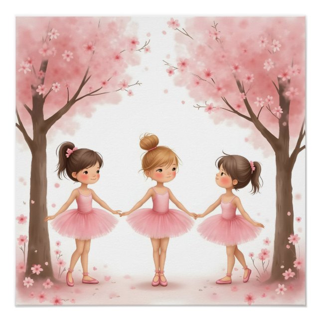 Poster Pirouettes pétales Imprimer (Devant)
