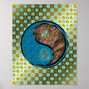 Poster Pisces & Earth Dragon