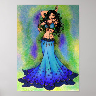 Poster Pisces ventre Danseur Astrologie Signal Danse vent