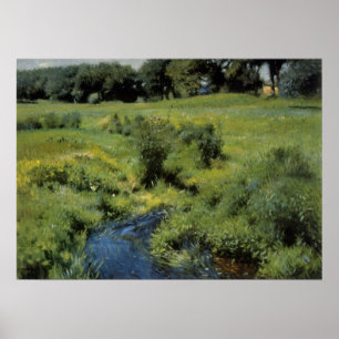 Poster Piscine Medfield par Dennis Miller Bunker, Art anc