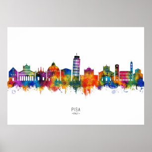 Poster Pise Italie Skyline