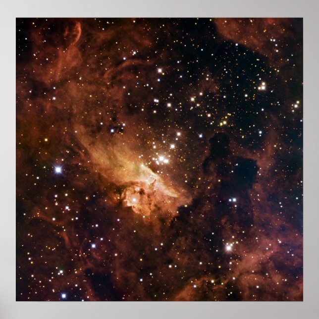 Poster Pismis 24 étoiles brunes NASA (Devant)