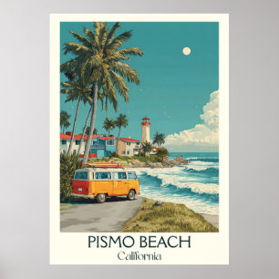 Poster Pismo Beach California Art Imprimer   CA classique