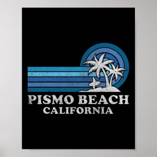 Poster Pismo Beach Californie Famille Vacances été Vint