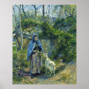 Poster Pissarro - Bergère Et Chèvre 1881