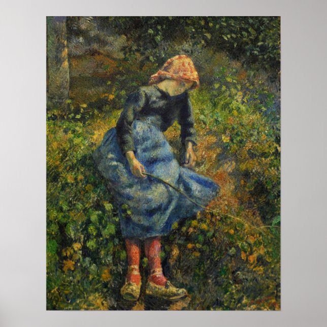 Poster Pissarro - Bergère (Jeune Fille Paysanne) 1881 (Devant)