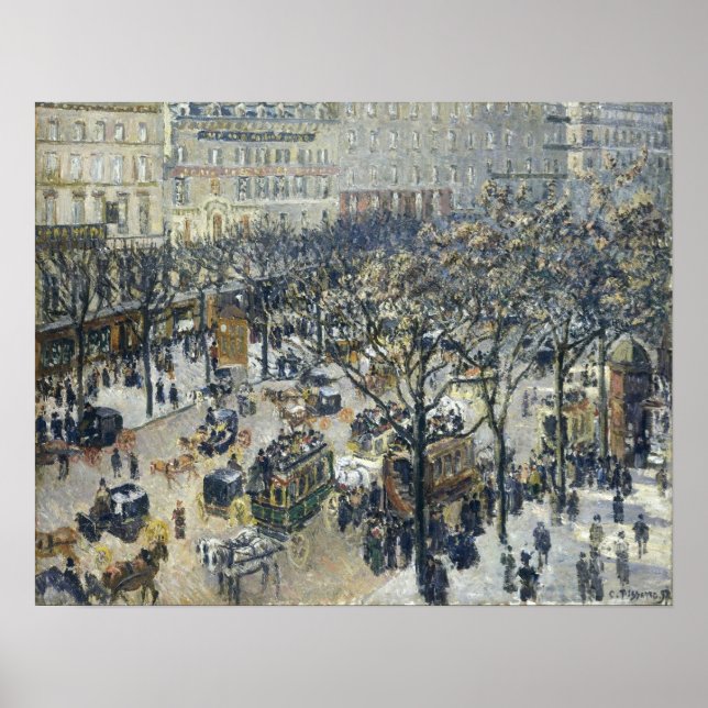 Poster Pissarro - Boulevard Des Italiens Soleil matinal (Devant)