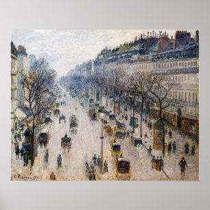 Poster Pissarro - Boulevard Montmartre, Matin d'hiver
