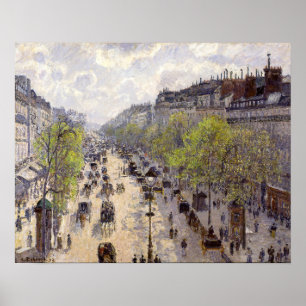 Poster Pissarro - Boulevard Montmartre, Printemps