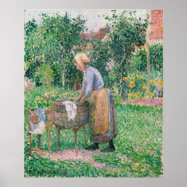Poster Pissarro - Décheillette À Eragny 1893 (Devant)
