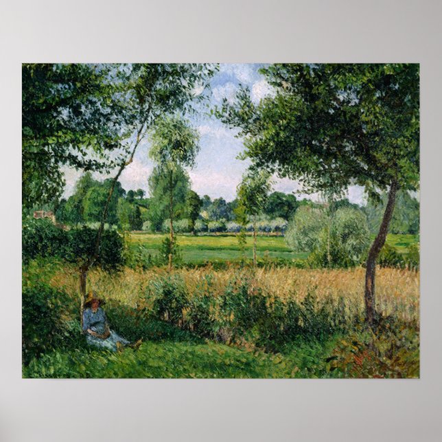 Poster Pissarro - Effet de soleil matinal Eragny (Devant)