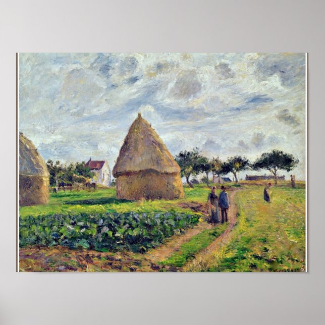 POSTER PISSARRO - HAYSTACLES ET CABBAGE PATCH (Devant)