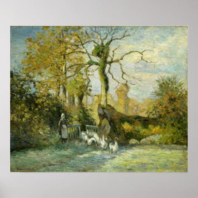 Poster Pissarro - La Fille Des Oies À Montfoucault (Devant)