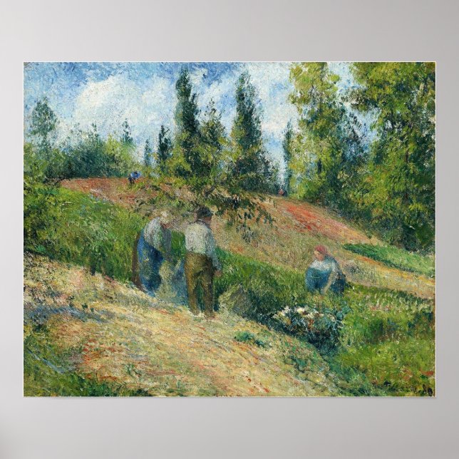 Poster Pissarro - Le Pontoise de la récolte 1880 (Devant)