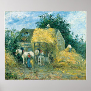 Poster Pissarro - Panier de foin Montfoucault