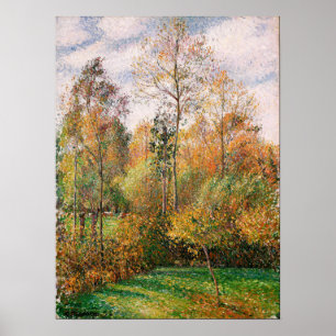 Poster Pissarro - Peupliers Automne Eragny, Poplar Automn