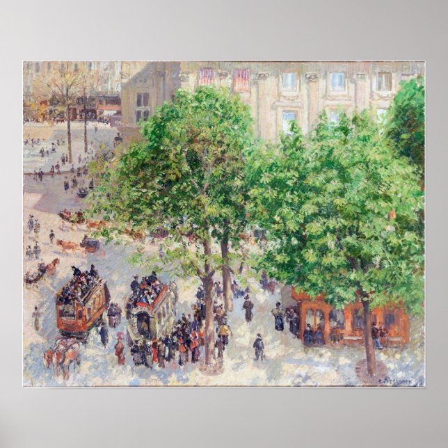 Poster Pissarro - Place Duarte Francais Printemps 1898 (Devant)