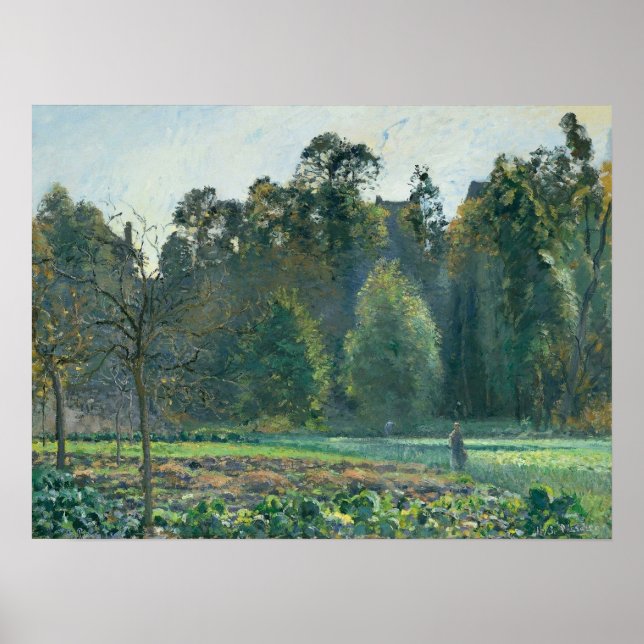 Poster Pissarro - Pontoise de terrain de chou 1873 (Devant)