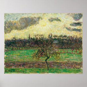 Poster Pissarro - Prairies à Eragny, pommier 1894