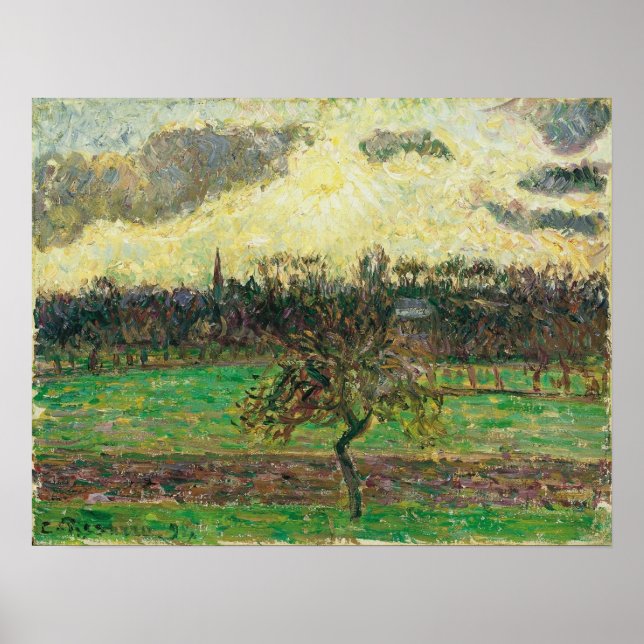 Poster Pissarro - Prés Chez Eragny Apple Tree 1894 (Devant)