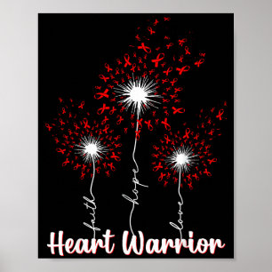 Poster Pissenlit Heart Warrior Sensibilisation aux maladi