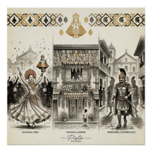 Poster Pista — Sinulog · Pahiyas · Moriones