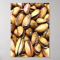 Pistachio Nuts Black Outline Art