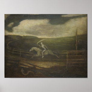 Poster Piste De Course Ou Décès Sur Un Cheval Pâle