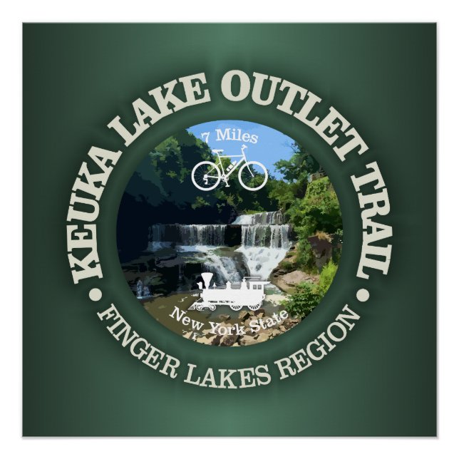 Poster Piste de sortie du lac Keuka (cyclisme c) (Devant)