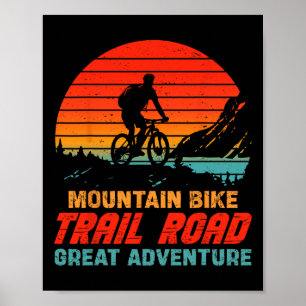 Poster Piste de VTT Route Grande Aventure Vélo Lo