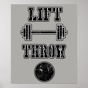 Poster Piste et champ Shot Placer Jeter Bouteille d'eau