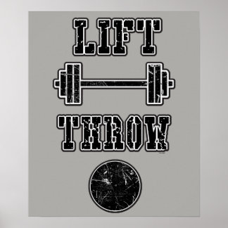 Poster Piste et champ Shot Placer Jeter Bouteille d'eau