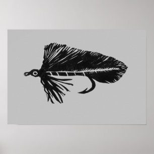Poster Piste Matuka verte, pêche à la mouche, art de liag