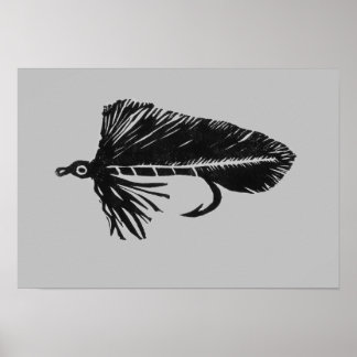 Poster Piste Matuka verte, pêche à la mouche, art de liag