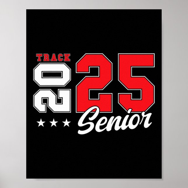 Poster Piste Senior Night Track Senior 2025 Graduation &# (Devant)