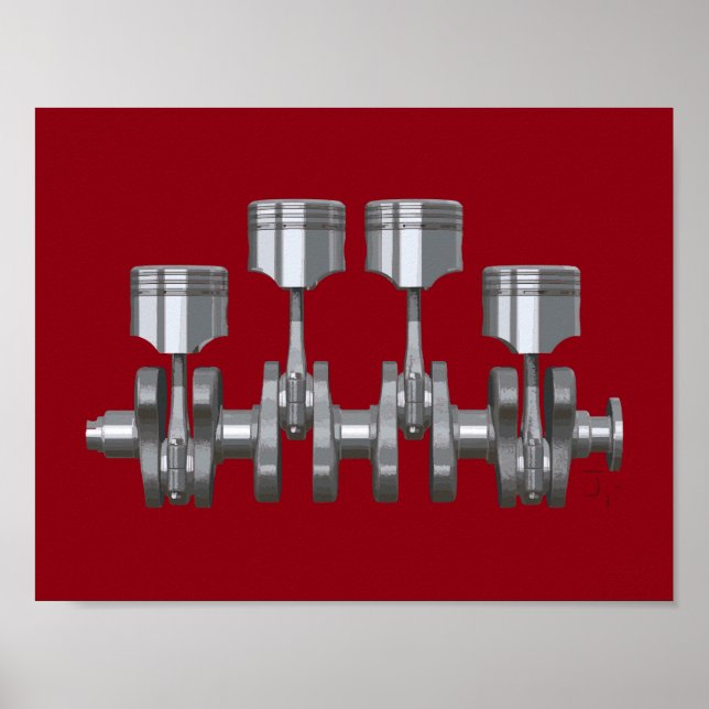 Poster Piston Crankshaft (Devant)