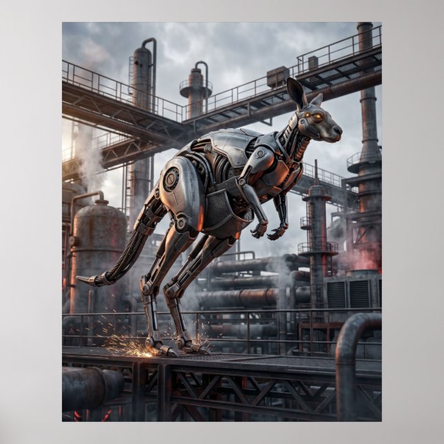 Poster Piston Kangourou Saut (Devant)