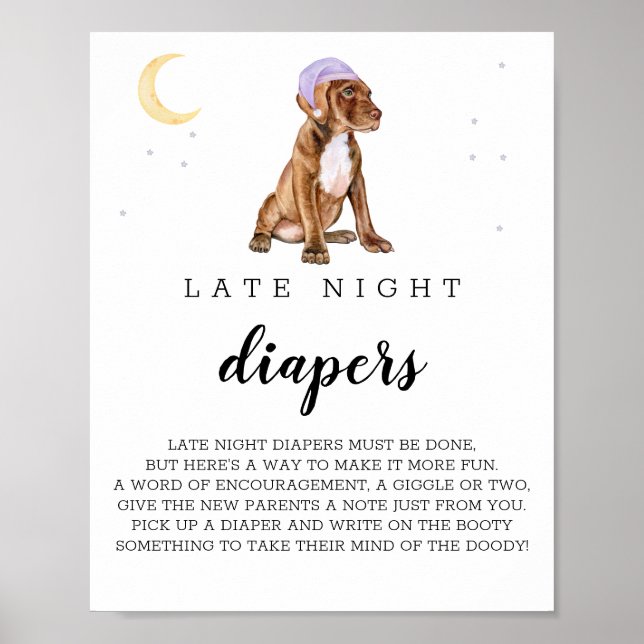 Poster Pit Bull Diapositives nocturnes Beagle Aquarelle S (Devant)