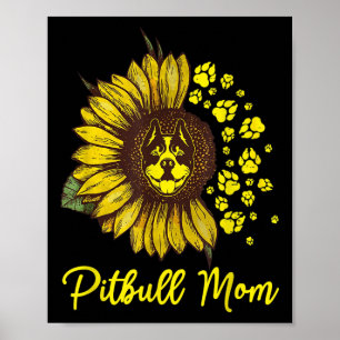 Poster Pitbull Chien Tatouage J'Aime Maman Tatouage Lover