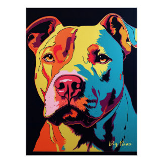 Poster Pitbull Dog 002 - Bruno Pokopen