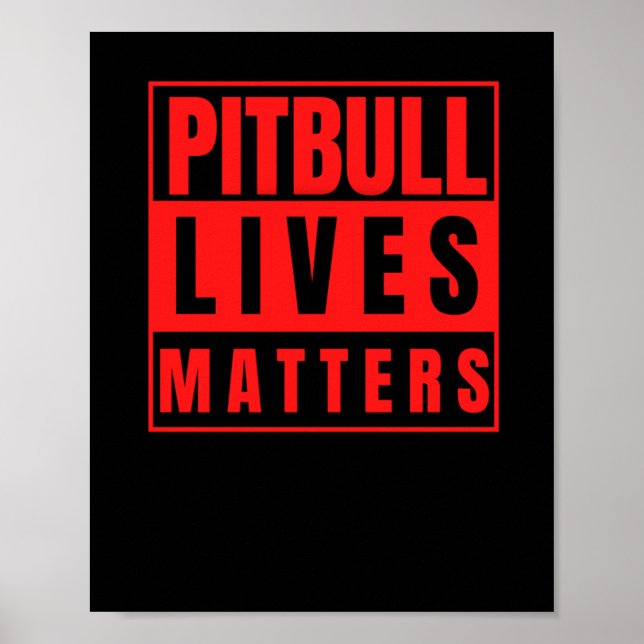Poster Pitbull Lives - Sticker Amoureux des chiens Pitbul (Devant)